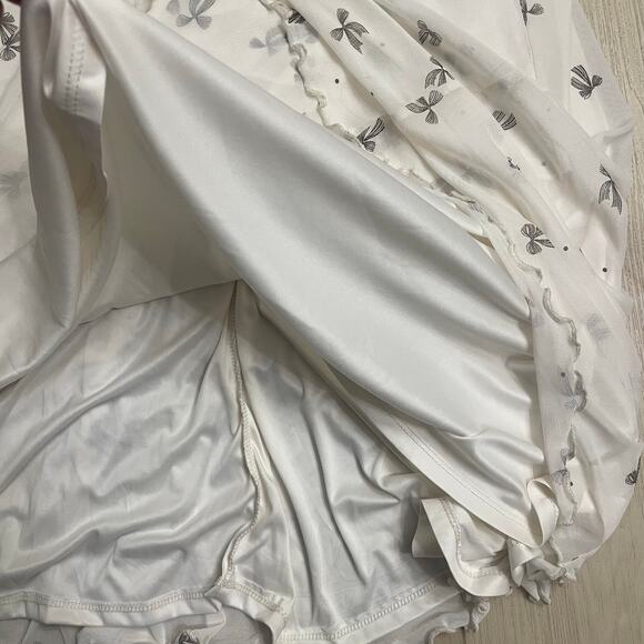 Torrid Mesh Babydoll Mini Dress Plus Sz 2 Lace Polka Dot & Bows Whisper White - Picture 10 of 14